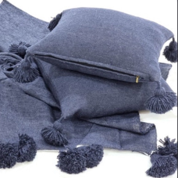 🫐Navy Blue Throw Blanket and Pillow Cover Set🫐